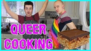 HOW TO MAKE CHOCOLATE CARAMEL FLAPJACK  QUEER COOKING  RolyUnGashaa [upl. by Roehm]