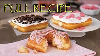 REALY Easy Croissant Donuts AQUA COOK [upl. by Ellenar]