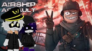 Gacha Murder Drones react to Roblox Airship Assault Battlefield 05 by Tankfish [upl. by Nehtiek]