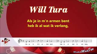 Will Tura  Mn winterroosje  Karaoke [upl. by Elocyn]