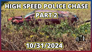 HIGH SPEED POLICE CHASE HIGHWAY 150 LEXINGTON NC 10312024 PART 2 [upl. by Chlo934]