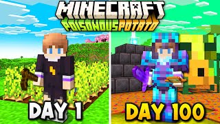 I Survived 100 Days in Minecrafts POTATO Update [upl. by Inuat]