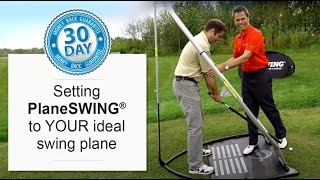 Swing Plane Setting with PlaneSWING Golf Training System [upl. by Morley902]