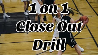 1 on 1 Close Out Basketball Drill [upl. by Almira758]