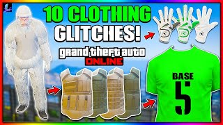 10 EASY CLOTHING GLITCHES IN GTA 5 ONLINE [upl. by Donavon144]