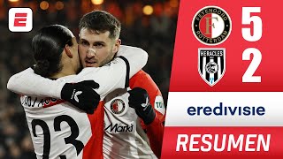 SANTIAGO GIMÉNEZ EN LLAMAS El Chaquito anotó un TRIPLETE Feyenoord 52 Heracles  Eredivisie [upl. by Compte41]