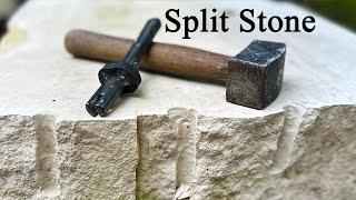 Splitting Limestone Using Hand Tools [upl. by Aitnis112]