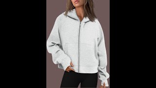 AUTOMET Womens Zip Up Hoodies Fleece Jackets Oversized Sweatshirts Fall Fashion Outfits 2024 Sweater [upl. by Ees]