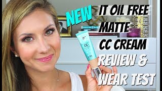 IT Cosmetics CC Cream Oil Free Matte Foundation Review and Wear Test [upl. by Ydne726]