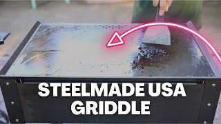 Cleaning the Steelmade USA Outdoor Griddle After Cooking [upl. by Emma]