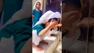 Wazo Ka Tarika 🕌 Muslim Girls Ready for Namaz beautiful love live namaz duet dua cute [upl. by Idnerb210]