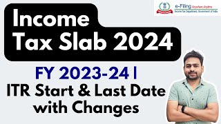 Income Tax Slab FY 202324  New Income Tax Slab AY 202425  New Income Tax Slab Rates [upl. by Aicila]