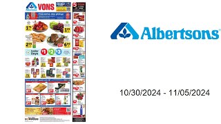 Albertsons Weekly Ad US  10302024  11052024 [upl. by Edbert]