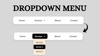 How to create Dropdown Menu in HTML amp CSS [upl. by Soneson705]