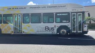 Honolulu TheBus KALIHI FACILITY Bus 4012 [upl. by Eirtemed]