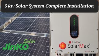 SolarMax ONYX Ultra 6KW  Jinko Solar NType 585W  6KW Solar System Complete Installation [upl. by Hairehcaz175]