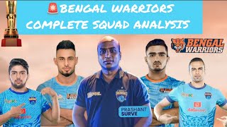 🚨Bengal Warriors Complete Squad Analysis For PKL Season 11 l pkl kabbadi season11 [upl. by Niawat486]