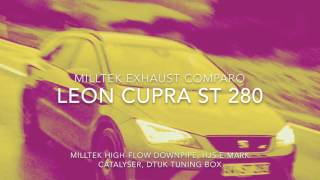 Exhaust comparison SEAT Leon Cupra ST 280 with Milltek Sport catback exhaust [upl. by Gabor]