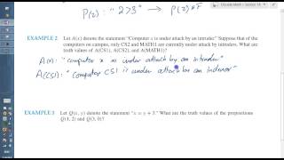 Section 14 PART 1 Predicates and Propositional Functions [upl. by Gagliano34]