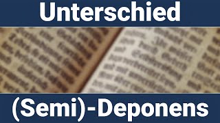 Unterschied von Deponentien und Semideponentien erklärt [upl. by Ploss115]