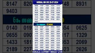 shorts KERALA LOTTERY RESULT LIVENIRMAL bhagyakuri nr390Kerala Lottery Result Today 26072024 [upl. by Gleason]