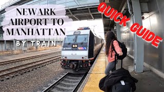 Train From Newark Airport To Manhattan NYC  QUICK GUIDE [upl. by Neddra]