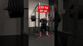 Przysiad 220 kg w wieku 59 lat [upl. by Rand]