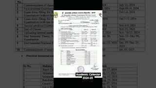 Academic Calendar 202425 ODD SEMESTER B Pharmacy Second Third amp Final Year Sem III V amp VIII [upl. by Eiclehc]