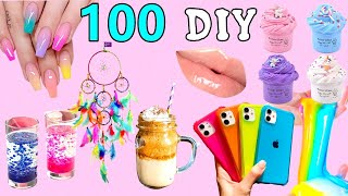 100 DIY  EASY LIFE HACKS AND DIY PROJECTS YOU CAN DO IN 5 MINUTES  ROOM DECOR PHONE CASE and more [upl. by Avelin136]