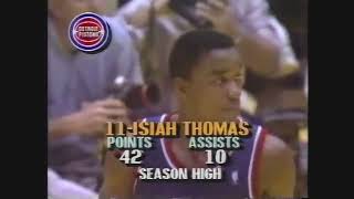 Isiah Thomas is Unstoppable 42 amp 10 vs Lakers [upl. by Nemrak]