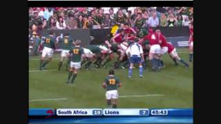 British Lions vs South Africa 2009 1st Test Match Highlights [upl. by Alyhs]