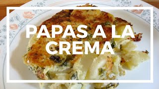 PAPAS AL HORNO PAPAS a la CREMAreceta facil [upl. by Aisilef601]