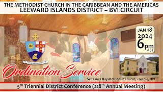 Ordination Service Leeward Islands District Conference MCCA [upl. by Ahsirtal]