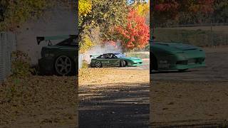 180sx Drifting Through Leaves on Fence [upl. by Ecinna]