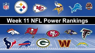 Week 11 NFL Power Rankings 🏈 [upl. by Rehtul]