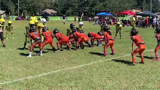 JjDaGreat breaking ankles 7u football duval dolphins VS Palatka ducks youth football [upl. by Narod]