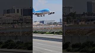 KOREAN AIR A380 LANDING Great view ✈️ [upl. by Ecnal]