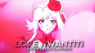 Cosette Edit  Love Nwantiti AMVEDIT Takt op destiny Edit  4K Anime Edit  Destiny Edit [upl. by Riocard301]