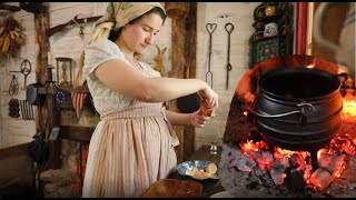 Cooking Fried Chicken from 1796 ASMR Cauldron Cooking Real Period Recipes [upl. by Eelnyl]