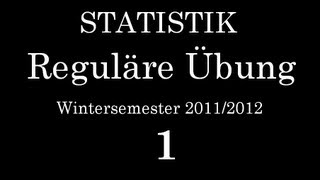 StatistikÜbung am 28102011 1 Übung [upl. by Hannie687]