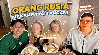 Adik Rusia Ini Cobain Lalapan Ayam Pedes  Olya Yulya Idris [upl. by Netram75]