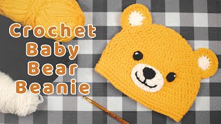 DIY Crochet Baby Bear Beanie  Easy amp Fast Baby Bear Hat Tutorials  Chenda DIY [upl. by Nybor247]