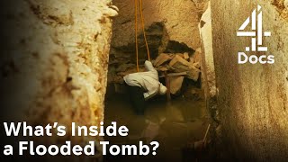 Explorer Albert Lin dives into an ancient flooded tomb beneath a pyramid in Sudan shorts [upl. by Nylrebmik]