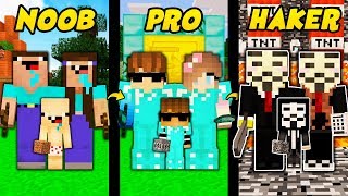 RODZINA NOOB VS PRO VS HAKER W MINECRAFT [upl. by Tedra]