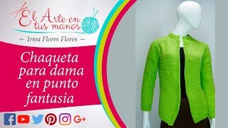 01º PARTE CHOMPA CHAQUETA VERDE PARA DAMA EN LINDO PUNTO A CROCHET FACIL Y RAPIDO DE TEJER [upl. by Arenat]