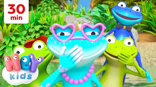 Der Frosch wäscht die Füße nicht 🐸  Lieder mit Tieren für Kinder  HeyKids Kinderlieder TV [upl. by Egdamlat]