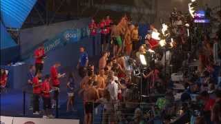 Mens 4x100m Freestyle relay final 15th FINA World Championships Barcelona 2013 [upl. by Acnalb]