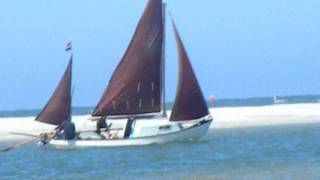 June 2010  Cruiser Longboat Midi exits Alexabaai Schiermonnikoog through north entrance [upl. by Urita744]