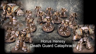 Horus Heresy Death guard  painting cataphractii terminators how to paint death guard quick and easy [upl. by Namrak]