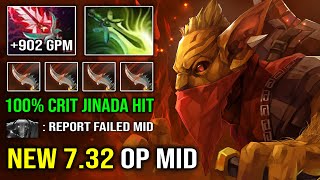 NEW 732 OP MID HERO 100 Crit Bounty Hunter 902 GPM with Butterfly Bloodthorn Dota 2 [upl. by Stetson]